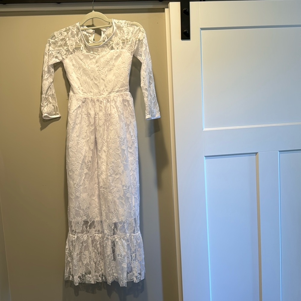Girls size 10 white dress